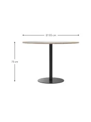 Audo Copenhagen Mesa De Comedor Redonda De Arenisca Harbour, O 105 Cm