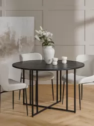 Westwing Collection Mesa De Comedor Redonda De Madera De Mango Luca, Tamanos Diferentes