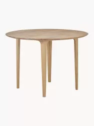 Westwing Collection Mesa De Comedor Redonda De Madera De Roble Maciza Archie, O 110 Cm