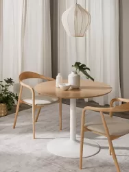 Westwing Collection Mesa De Comedor Redonda En Fresno Menorca, O 100 Cm