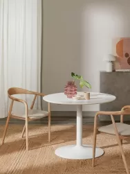 Westwing Collection Mesa De Comedor Redonda Menorca, O 100 Cm