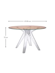 Kartell Mesa De Comedor Redonda Sir Gio, O 120 Cm