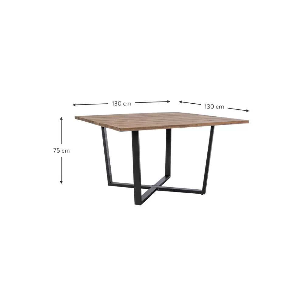 Bizzotto Muebles De Jardin^Mesa Para Exterior De Madera De Acacia Helsinki, 130 X 75 Cm