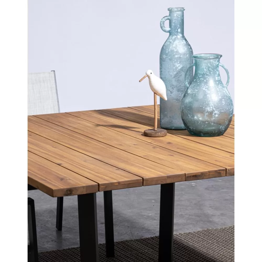 Bizzotto Muebles De Jardin^Mesa Para Exterior De Madera De Acacia Helsinki, 130 X 75 Cm
