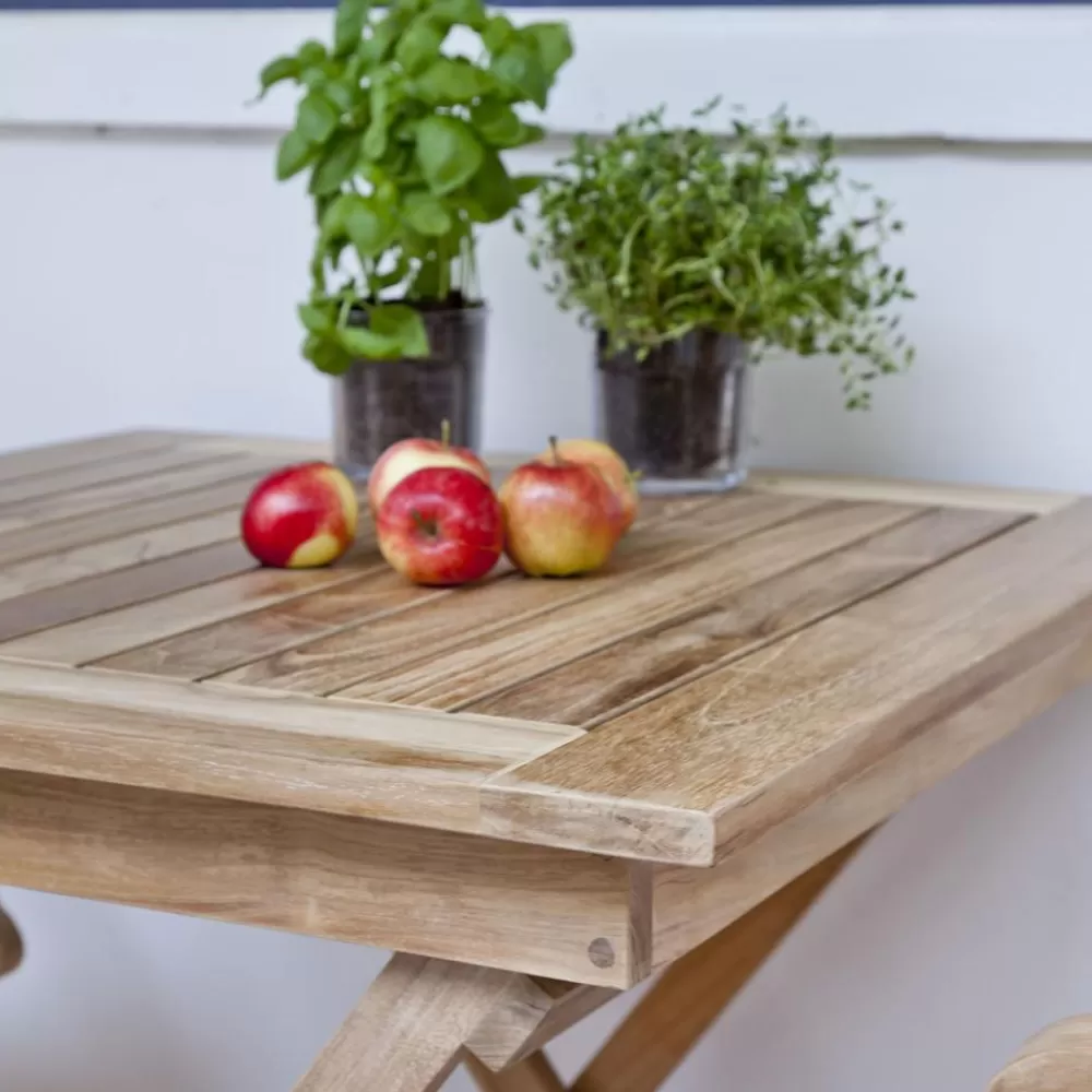 Cinas Muebles De Jardin^Mesa Plegable De Madera De Teca Para Exterior York
