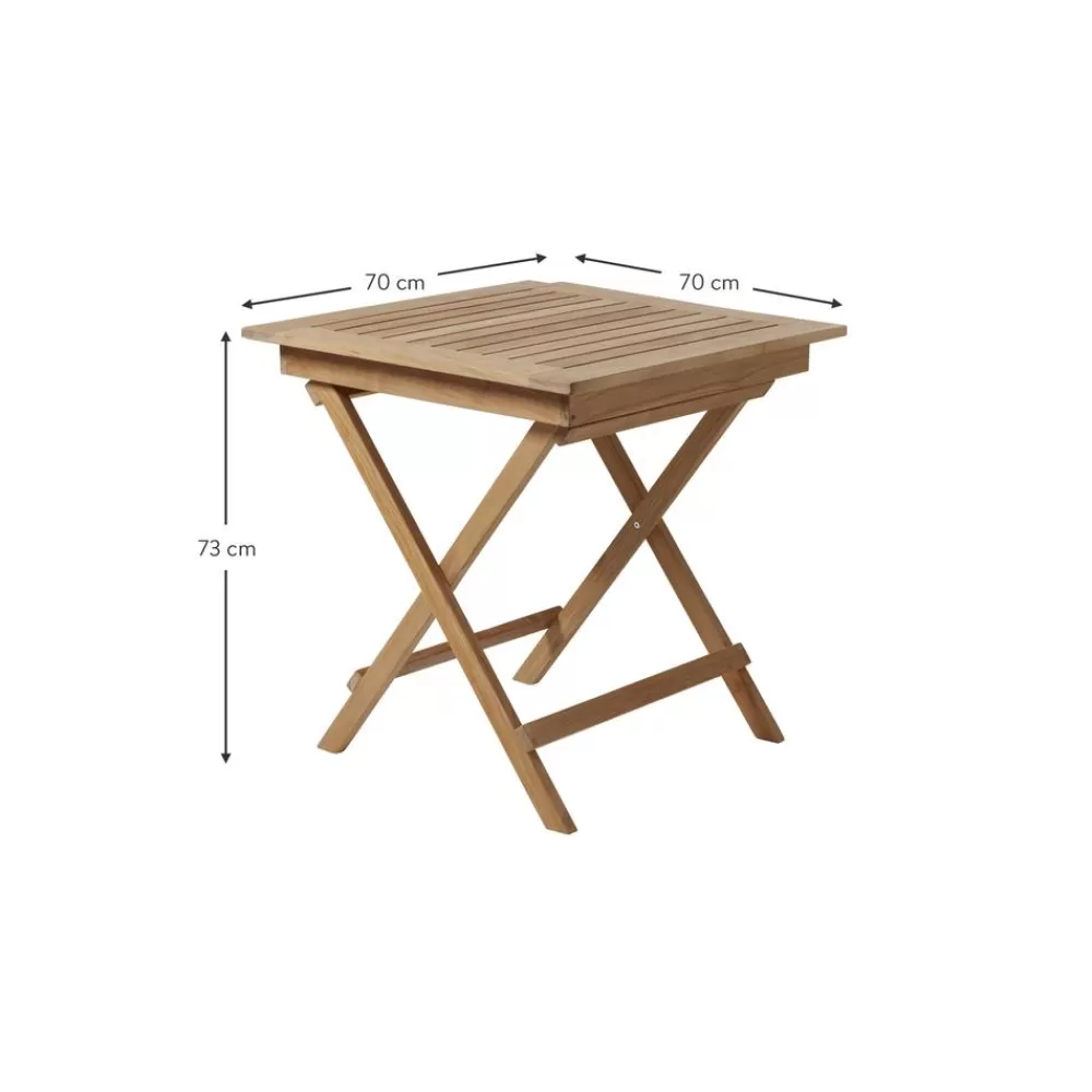 Cinas Muebles De Jardin^Mesa Plegable De Madera De Teca Para Exterior York