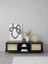 Westwing Collection Mueble De Tv Con Tejido Vienes Vienna