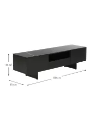 Westwing Collection Mueble De Tv Fione, Con Tablero En Efecto Marmol