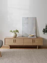 Westwing Collection Mueble Tv Con Puertas De Roble Diana