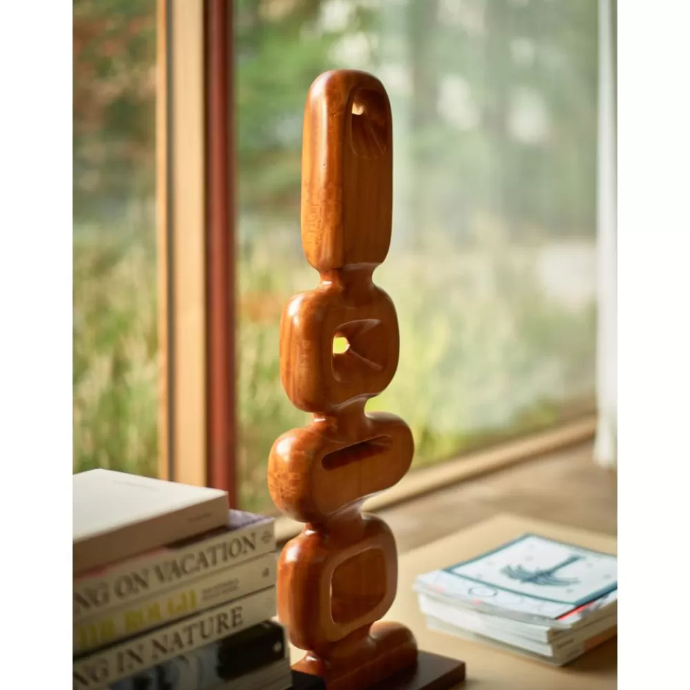 HKliving Figuras Decorativas^Pieza Decorativa Grande Artesanal De Madera De Teca Ornament