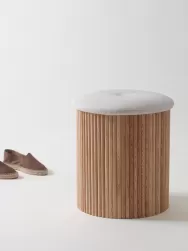Jotex Puf De Madera Darwin, Con Espacio De Almacenamiento