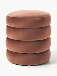 Westwing Collection Puf De Terciopelo Alto