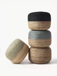 Westwing Collection Puff Artesanal De Yute Bono