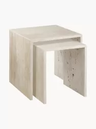 Blomus Set De Mesas Auxiliares De Travertino Varu, 2 Uds.