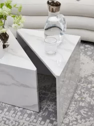 Westwing Collection Set De Mesas De Centro En Look Marmol Vilma, 2 Uds.