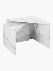 Westwing Collection Set De Mesas De Centro En Look Marmol Vilma, 2 Uds.