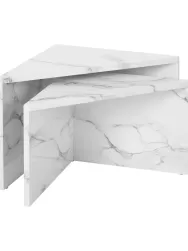 Westwing Collection Set De Mesas De Centro En Look Marmol Vilma, 2 Uds.