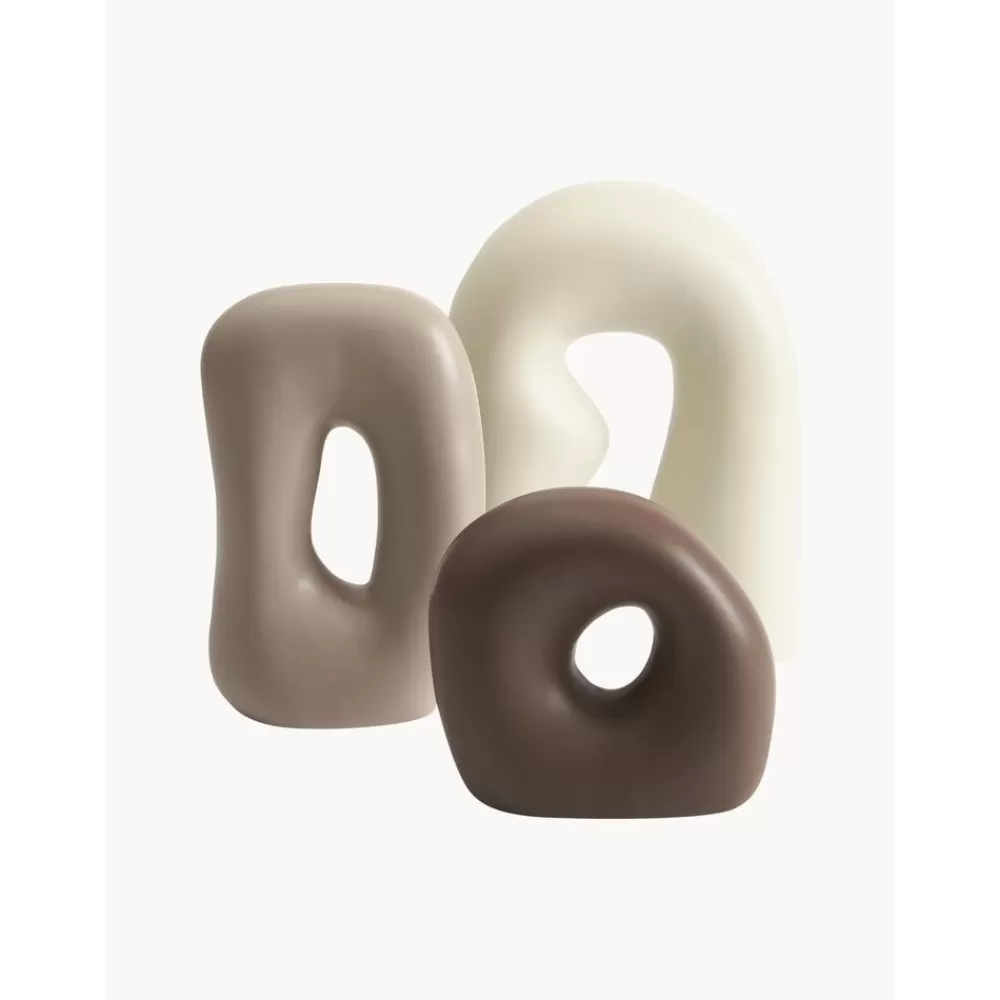 Westwing Collection Figuras Decorativas^Set De Piezas Decorativas De Gres Alenda, 3 Uds.