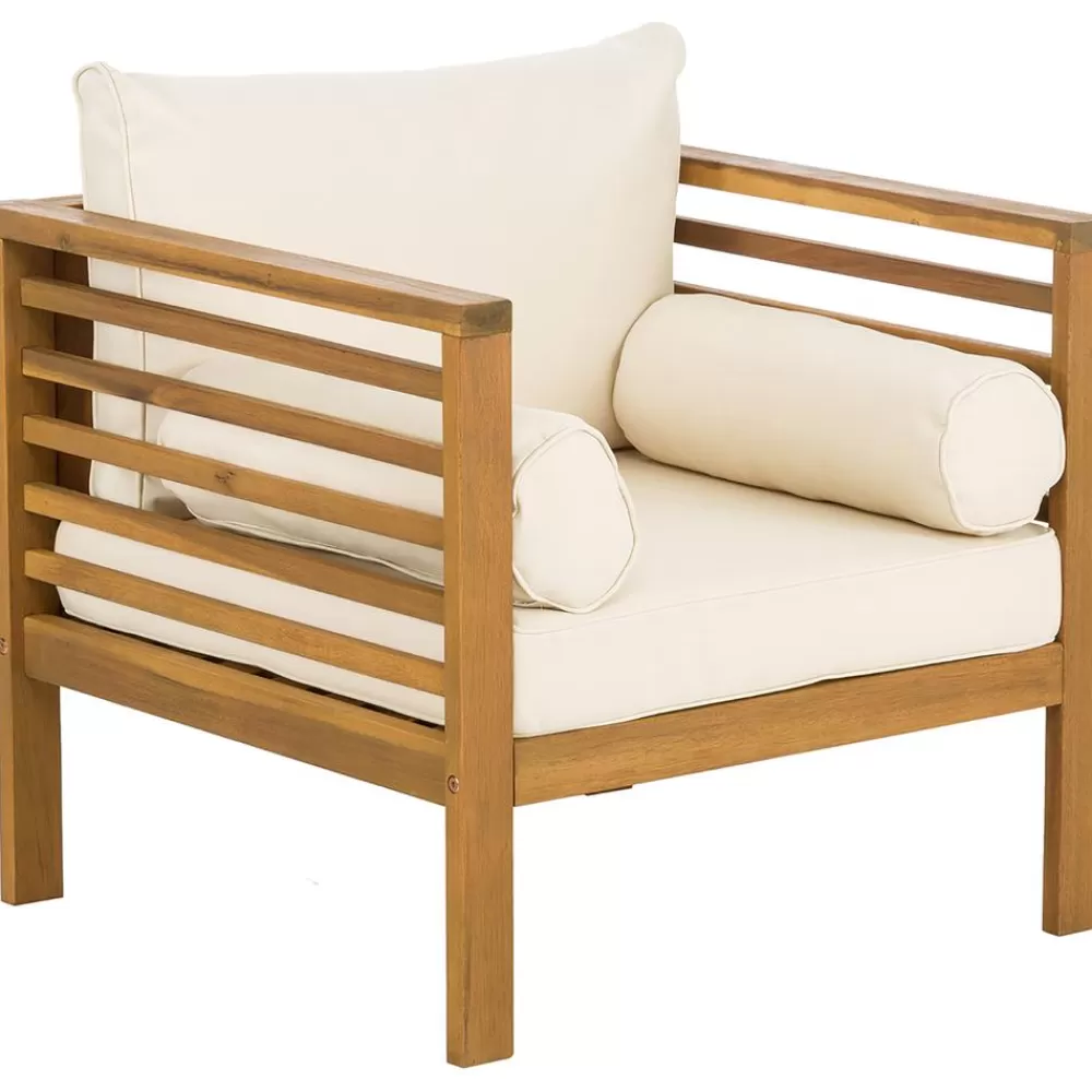 Westwing Collection Muebles De Jardin^Set Lounge Para Exterior De Madera De Acacia Bo, 4 Pzas.