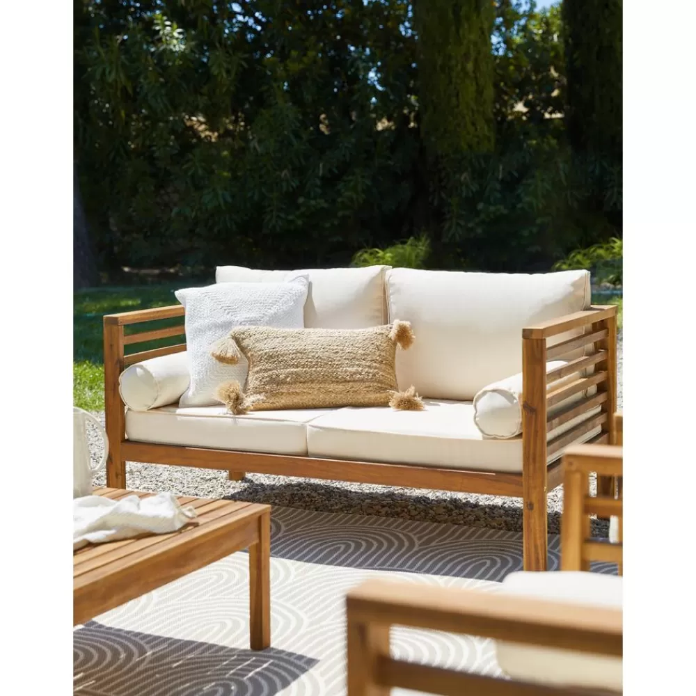 Westwing Collection Muebles De Jardin^Set Lounge Para Exterior De Madera De Acacia Bo, 4 Pzas.