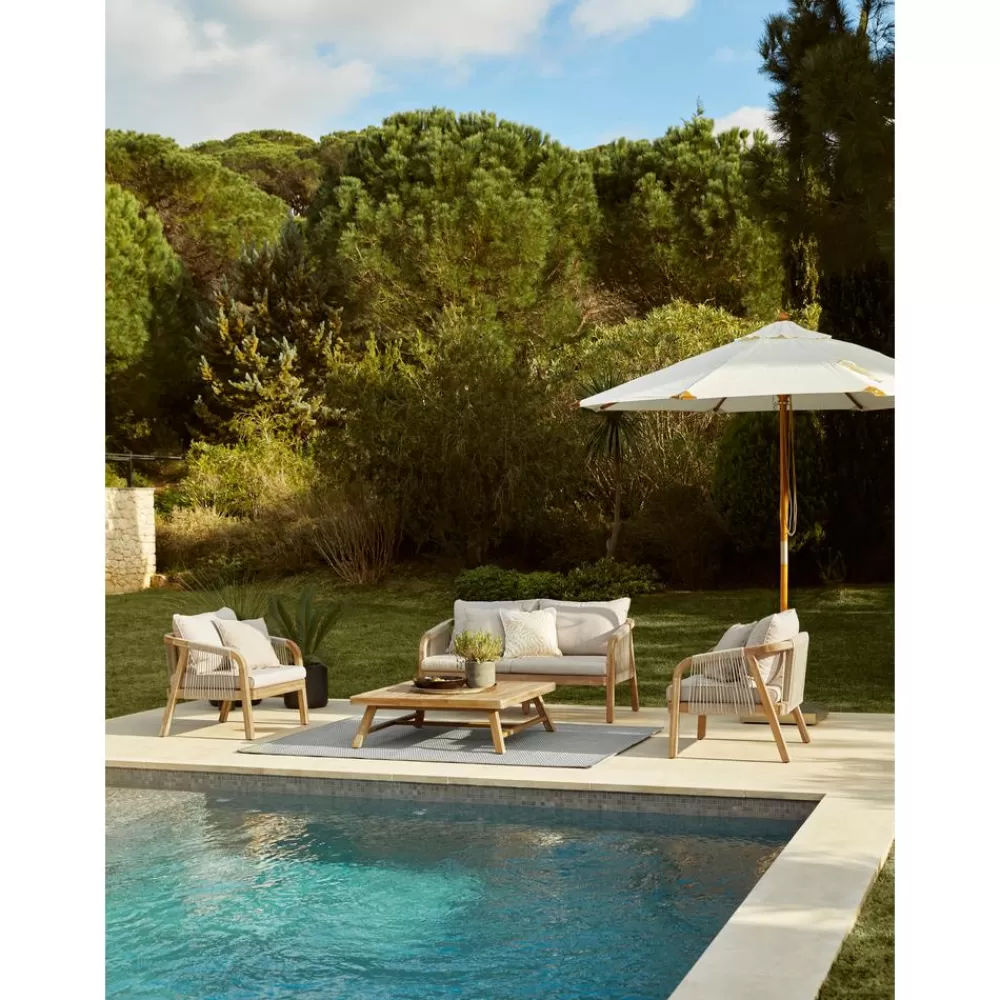 Westwing Collection Muebles De Jardin^Set Lounge Para Exterior De Madera De Acacia Lu, 4 Pzas.