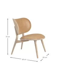 Mater Silla Artesanal De Cuero Y Madera Rocker