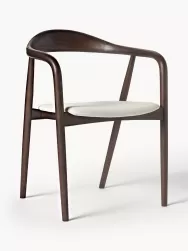 Westwing Collection Silla Con Reposabrazos De Madera Con Asiento Tapizado Angelina