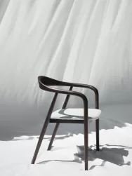 Westwing Collection Silla Con Reposabrazos De Madera Con Asiento Tapizado Angelina