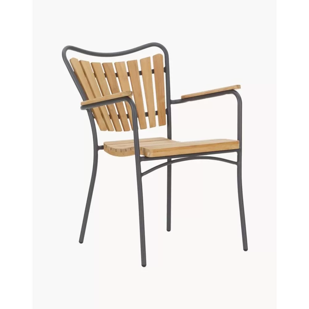 Cinas Muebles De Jardin^Silla Con Reposabrazos De Madera Para Exterior Hard & Ellen