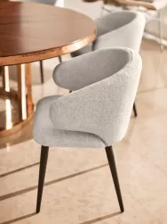 Westwing Collection Silla Con Reposabrazos De Tejido Boucle Celia