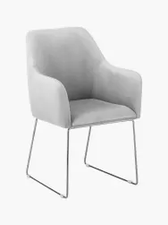 Westwing Collection Silla Con Reposabrazos De Terciopelo Isla