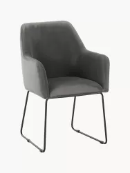 Westwing Collection Silla Con Reposabrazos De Terciopelo Isla