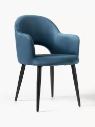 Westwing Collection Silla Con Reposabrazos De Terciopelo Rachel