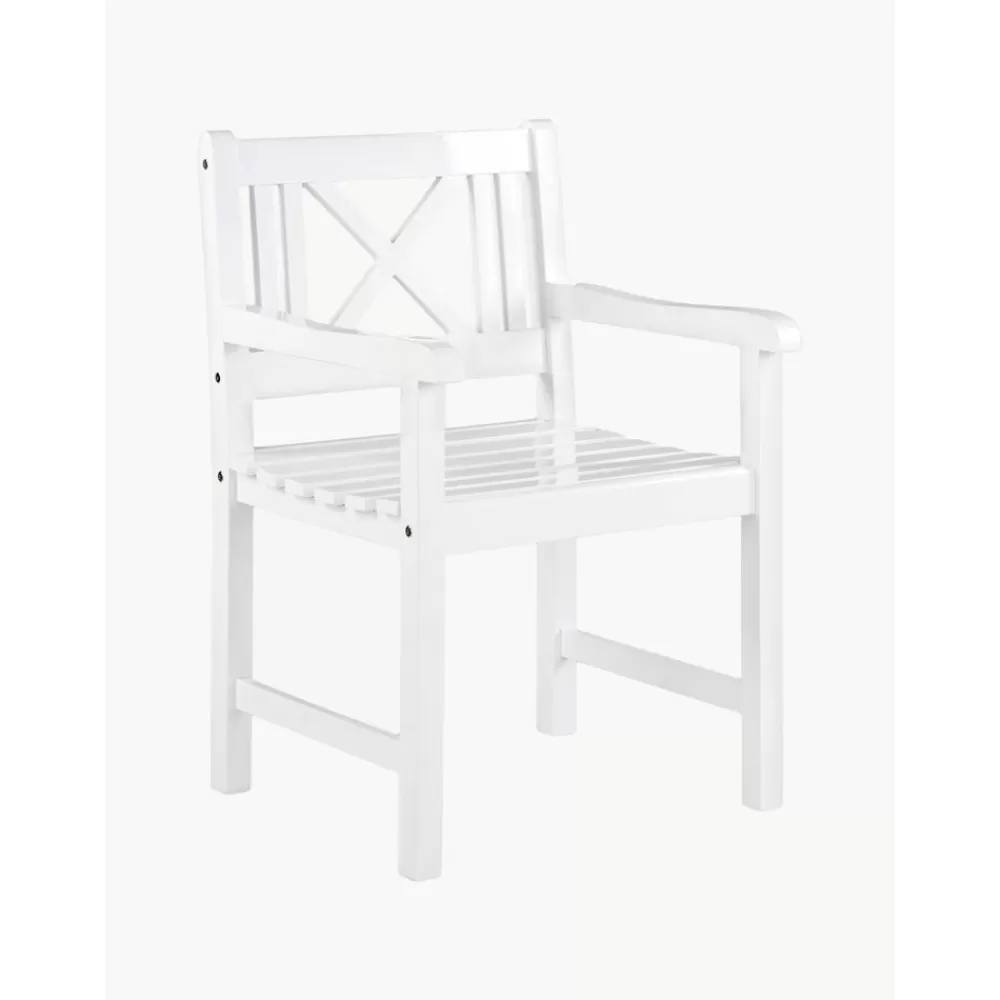Cinas Muebles De Jardin^Silla Con Reposabrazos Para Exterior De Madera Rosenborg