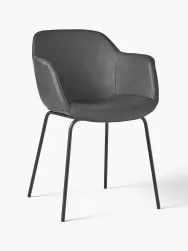 Westwing Collection Silla Con Reposabrazos Pequena De Cuero Sintetico Fiji