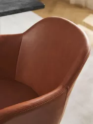 Westwing Collection Silla Con Reposabrazos Pequena De Cuero Sintetico Fiji