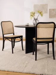 Westwing Collection Silla De Madera Con Tejido Vienes Franz