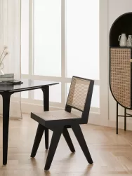 Westwing Collection Silla De Madera Con Tejido Vienes Sissi