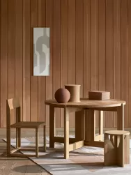 Kristina Dam Silla De Madera De Roble Outline