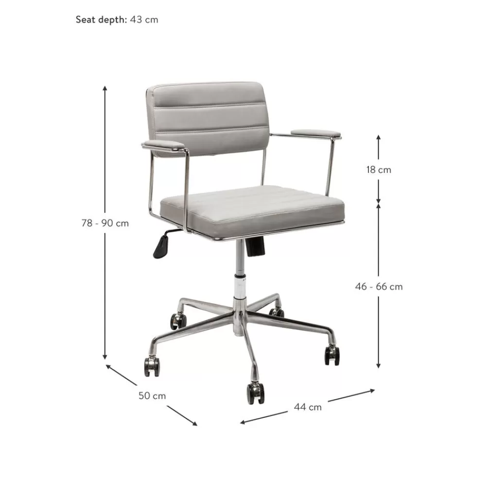 Kare Design Sillas De Escritorio^Silla De Oficina De Cuero Sintetico Dottore