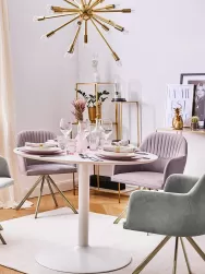 Westwing Collection Silla Giratoria Con Reposabrazos De Terciopelo Lola