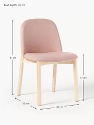 Westwing Collection Silla Tapizada De Madera De Fresno Julie