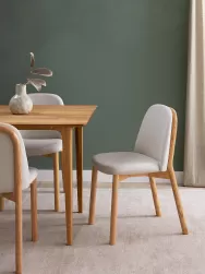 Westwing Collection Silla Tapizada De Madera De Fresno Julie
