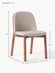 Westwing Collection Silla Tapizada De Madera De Fresno Julie