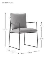 Westwing Collection Silla Tapizada De Metal Wayne