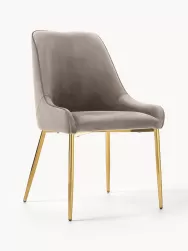 Westwing Collection Silla Tapizada En Terciopelo Ava