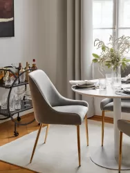 Westwing Collection Silla Tapizada En Terciopelo Ava