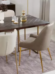 Westwing Collection Silla Tapizada En Terciopelo Ava
