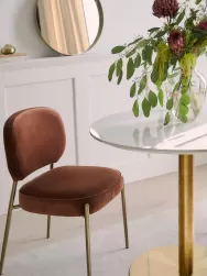 Westwing Collection Silla Tapizada En Terciopelo Viggo