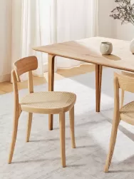 Westwing Collection Sillas De Madera Con Tejido Vienes Richie, 2 Uds.